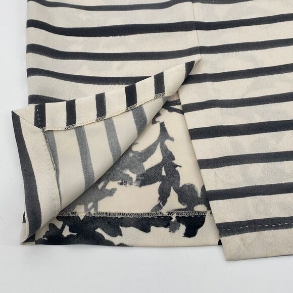 Moschino Cheap & Chic Women's Floral & Striped Print Pencil Skirt Cream Black‎ 6 - Picture 5 of 15
